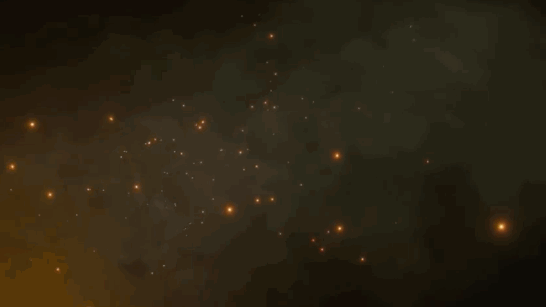 下面的示例中使用了noise module,粒子运动中增加了噪声,创造出怪异