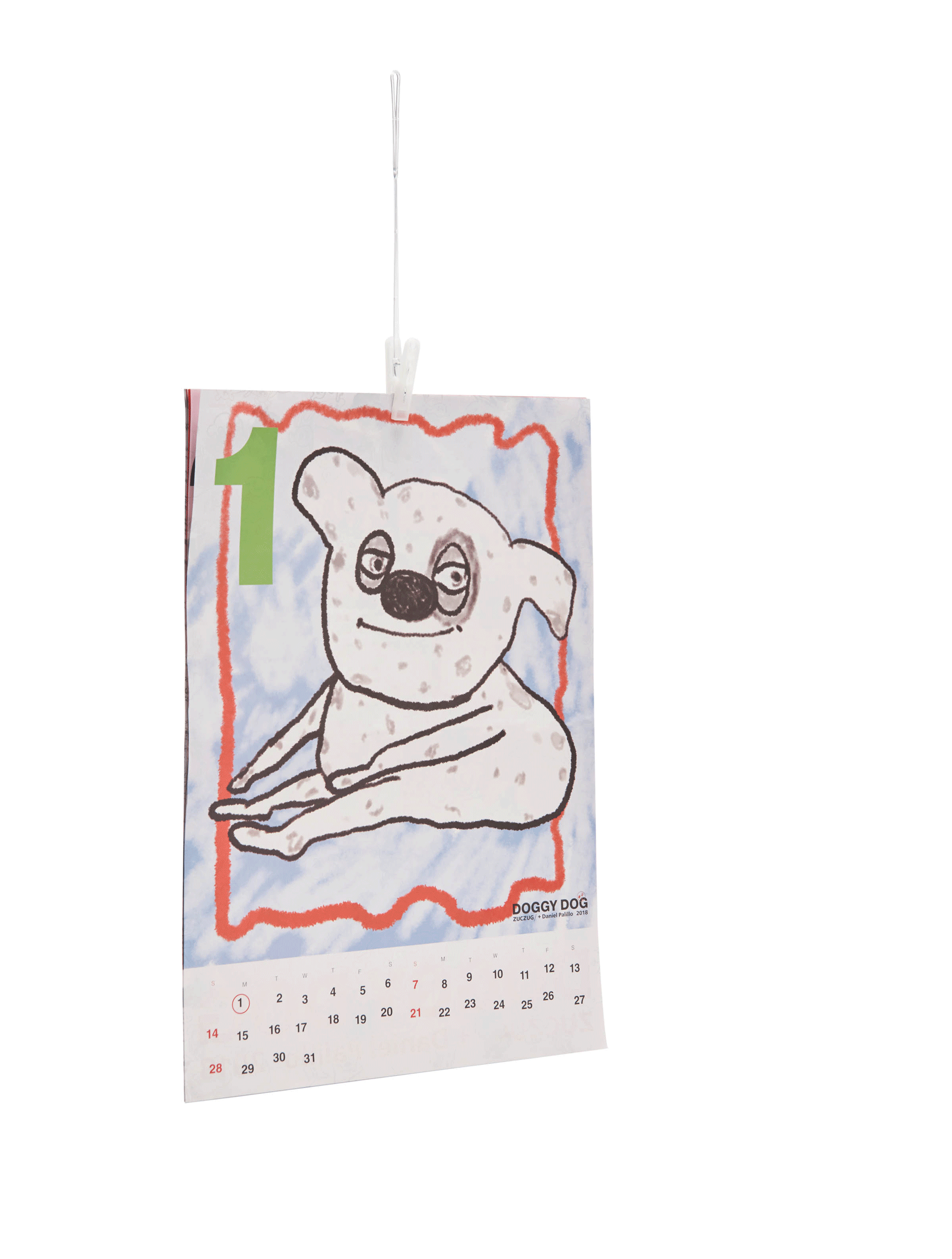 ——一个很软的呆狗doggy dog~其中的文具系列里就有全新的2018年年历