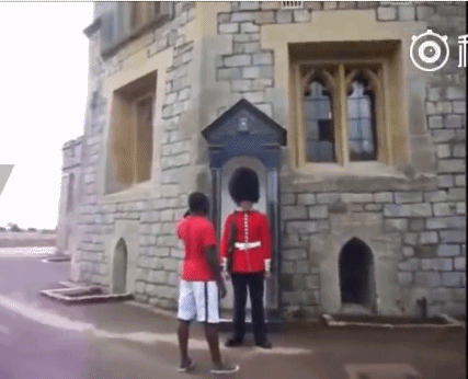 或许是卫兵小哥哥太帅,又或许是侍卫小哥哥的制服太酷