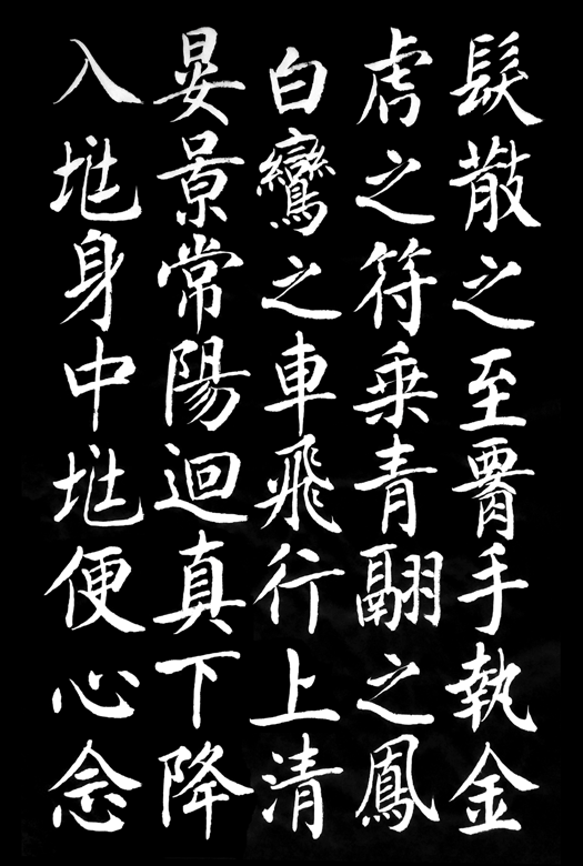 周捷书法对话古人之小楷灵飞经(用大楷书写)请命延算长生久视驱策众灵