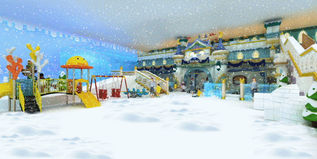 的雪砖垒砌而成和孩子们钻入半球型的冰堡的沉浸式体验北极地区生活*