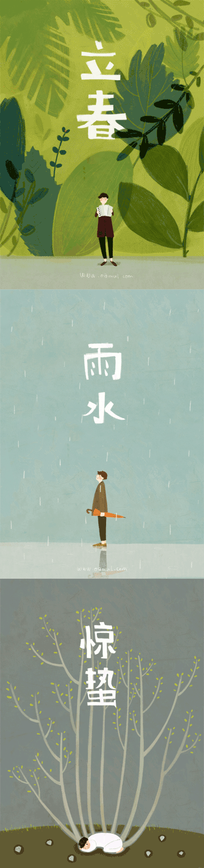 立春,雨水,惊蛰