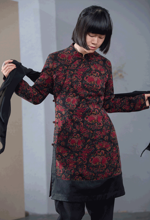 服装 旗袍 唐装 500_733 竖版 竖屏 gif 动态图 动图