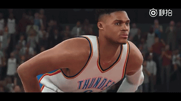 gif你们感受一下 先是威少阿杜的剑拔弩张 身披尼克斯球衣的诺阿对阵