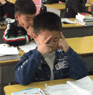 【特辑gif】熊孩子们的佛系眼保健操,笑爆了.