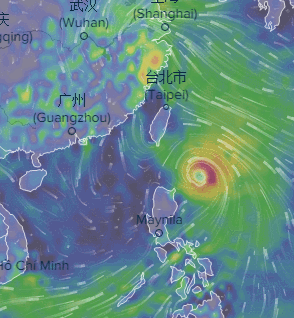 风速流场图,可以看到