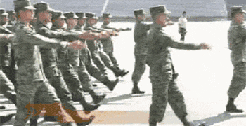 外国男记者偶遇中国三军仪仗队 激动的结巴了