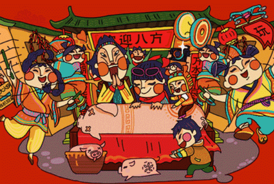 6,燃放爆竹,挂红灯笼