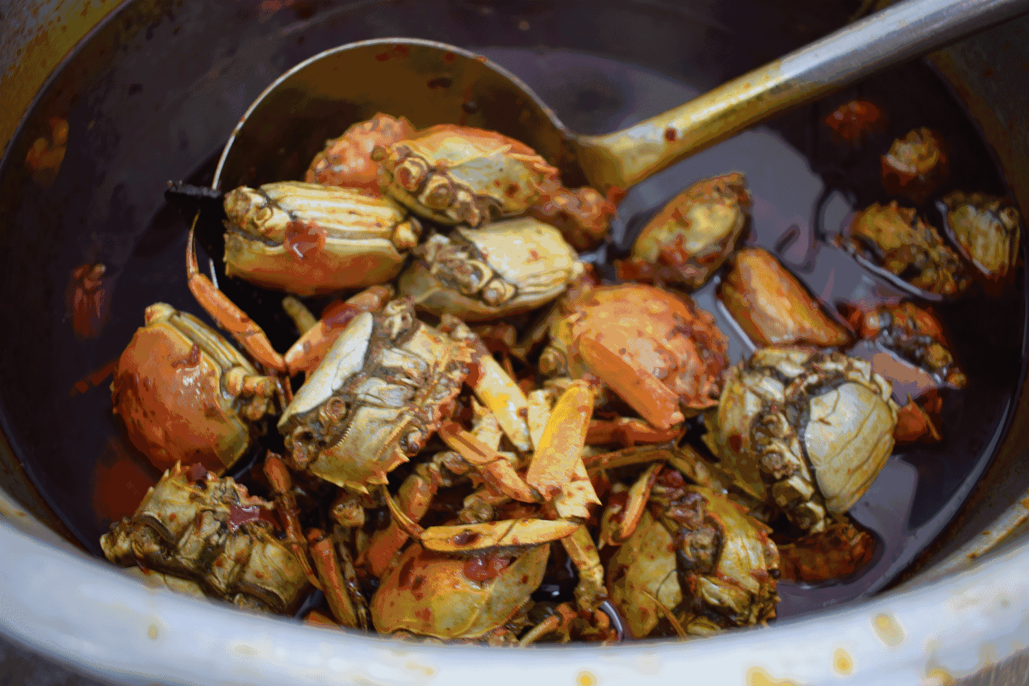 一罐香辣蟹,12只左右,不要58,不要38,只要28!还买3送1!