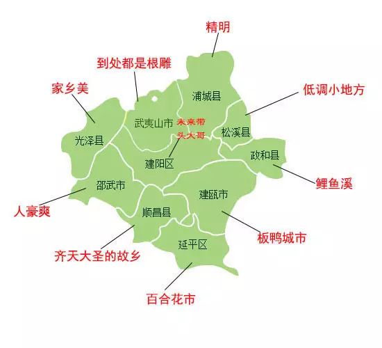 最闽北 | 南平各县市人眼中的南平地图,竟是这个样子.