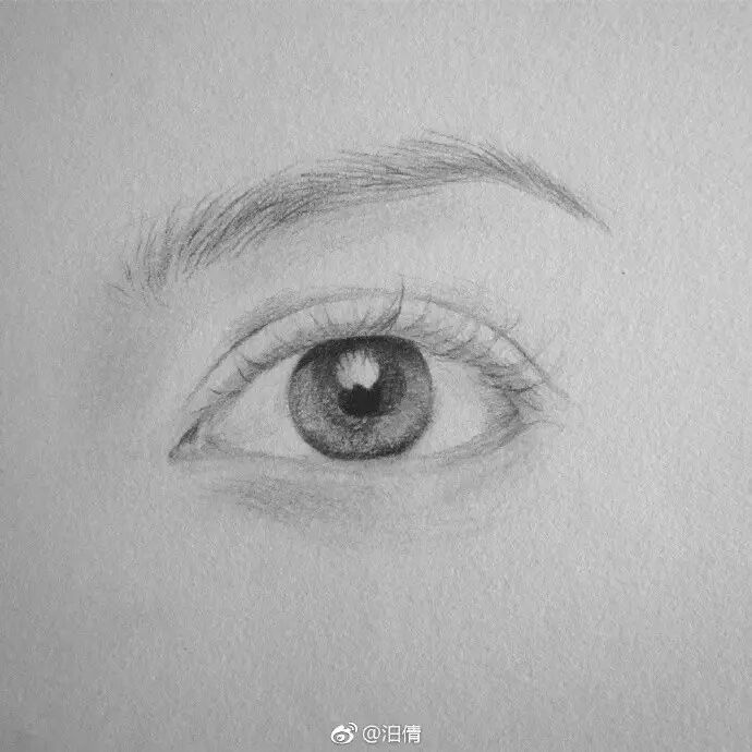 教你画简单的素描眼睛小教程,超详细哦!