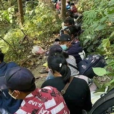 三十九名非法缅甸移民工人在泰国被捕