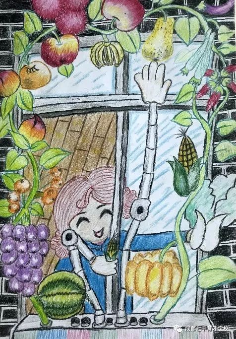 初一7班 张馨匀 我校区2017年科技季之科幻画参赛作品具有很好的主题