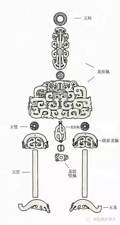 战国墓出土组玉佩洛阳中州路1316号河南信阳楚墓出土的彩绘漆木女俑