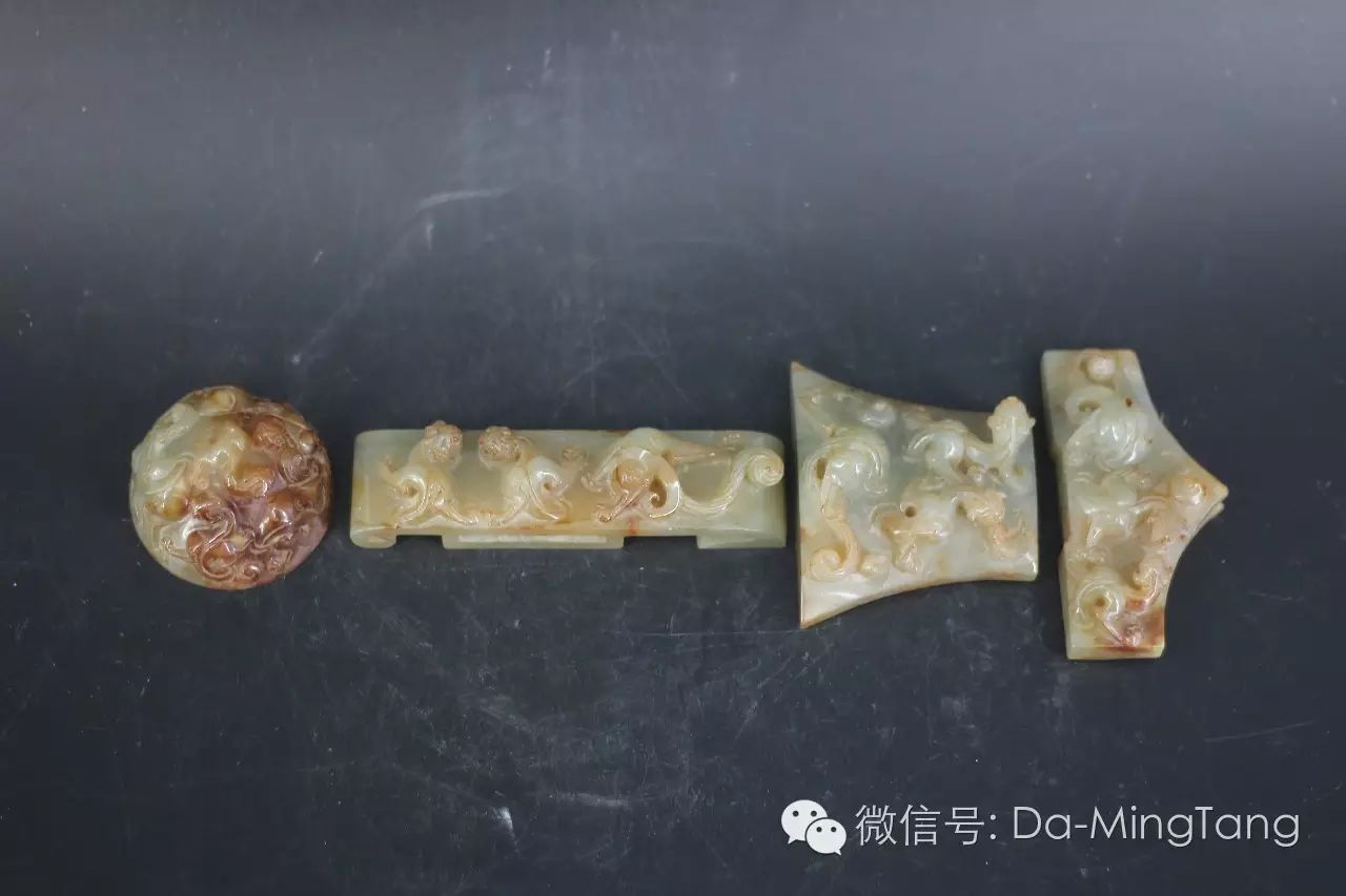 402 玉剑饰(四件套) 尺寸:不一