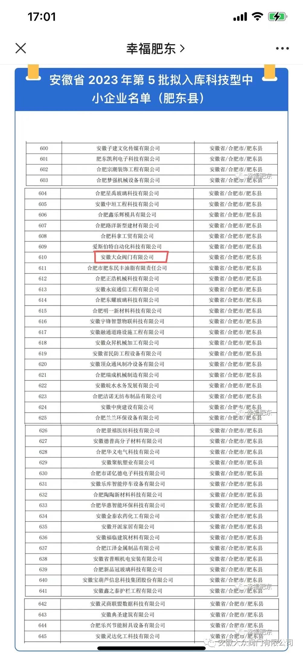 安徽j9九游会网站阀门集团有限公司获安徽省2023年第5批拟入库科技型中小企业名单(图2)