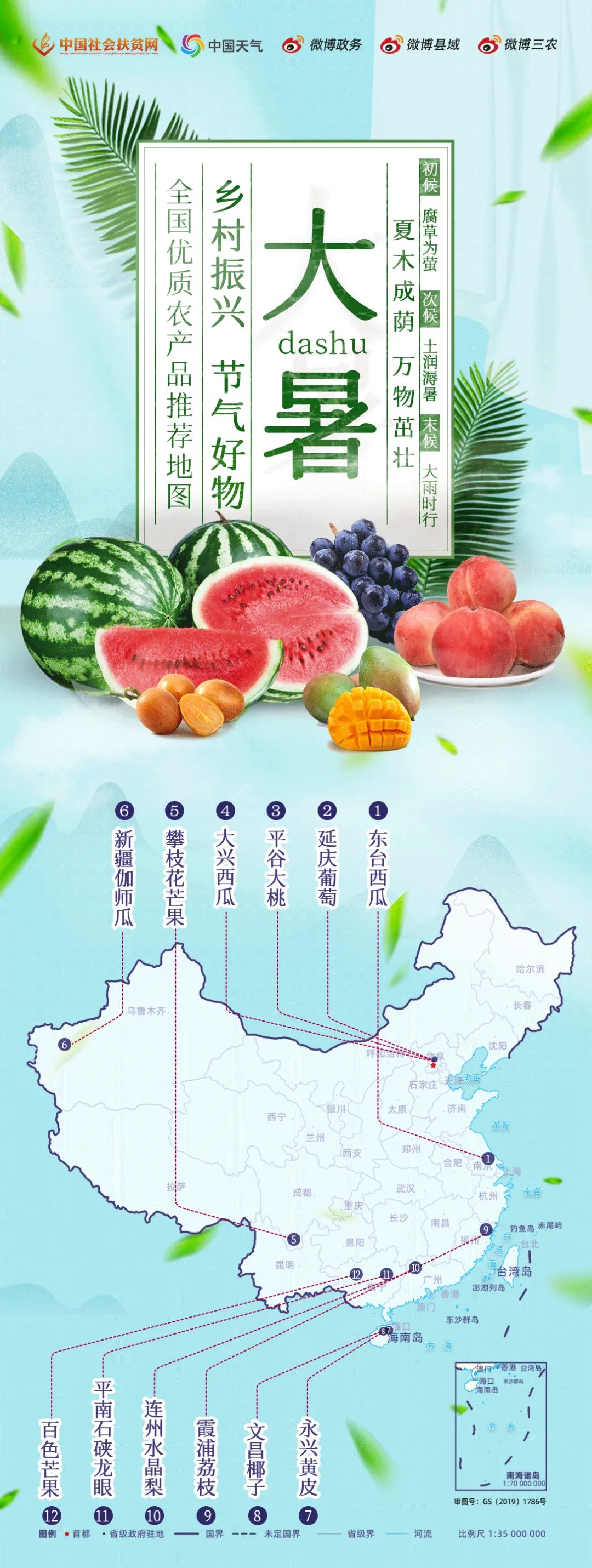 大暑节气至!最新全国优质农产品推荐地图来了 快来品尝盛夏的味道