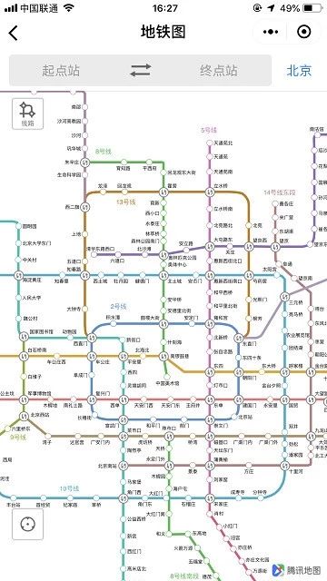腾讯位置服务地铁图
