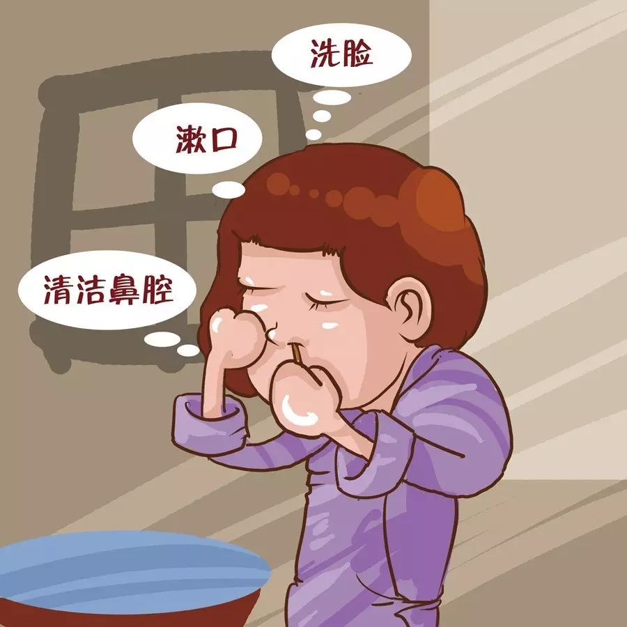 幼儿洗脸步骤图卡通