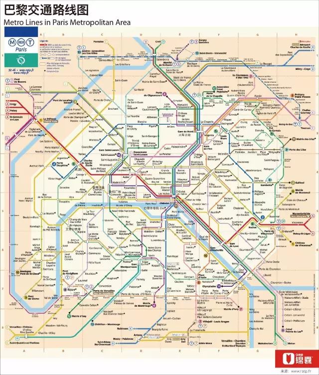 1,巴黎地铁是按照不同的区域票价不同,大部分靠近市中心的区域属于
