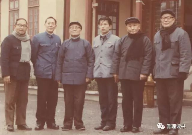 从左至右:李昌道,徐轶民,陈盛清,笔者,周枏(主席)和刘学圃.