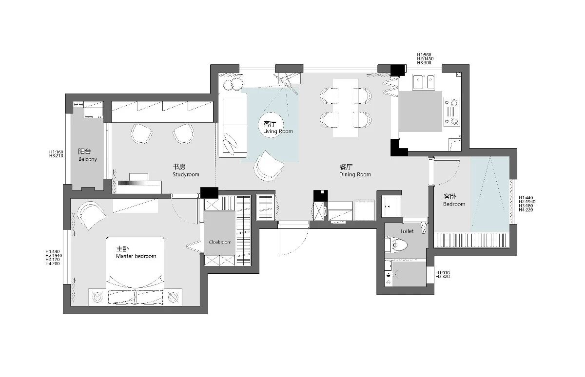 89㎡北欧风，低调灰+白色+木色，好漂亮！