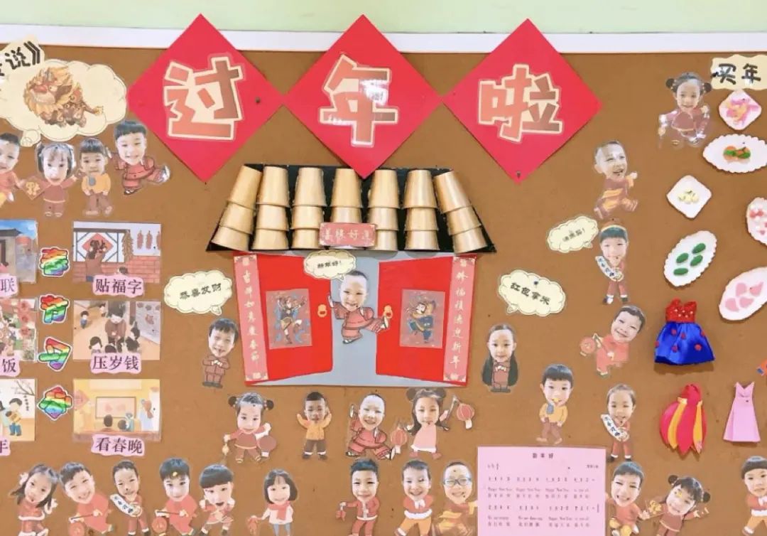 元旦环创幼儿园2022元旦环创满满中国风附高清免抠图片素材