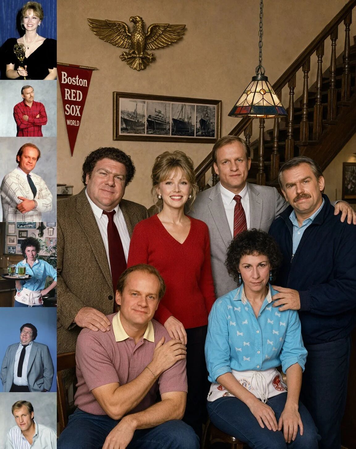 A group photograph generated from six portrait references