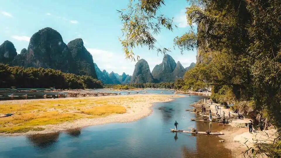 配图·江水竹影