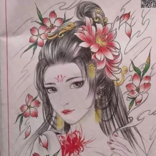 艺姬纹身素材艺妓纹身纹身手稿 整理回顾 3期 纹身手稿图 微信公众号文章阅读 Wemp
