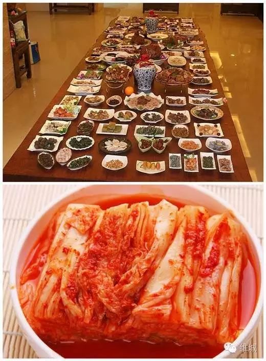 此图为"满汉全席和泡菜"