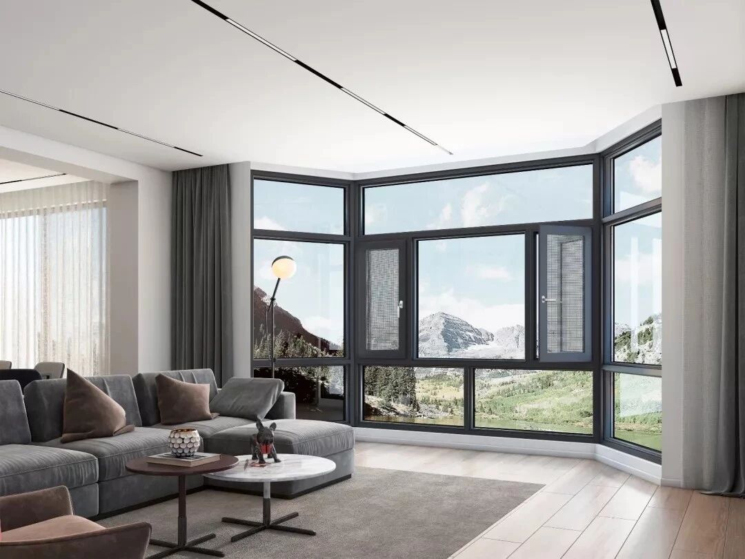 美之选门窗图片 铝合金平开窗效果图_2