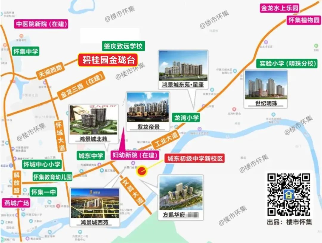 碧桂园仅处在三江口板块的金月湾项目在售江景房,建面约99-143㎡三四