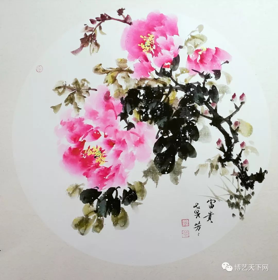画家成芳芳写意牡丹作品赏析