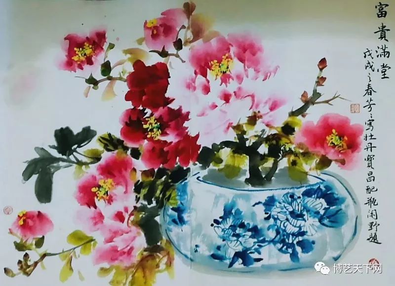 画家成芳芳写意牡丹作品赏析