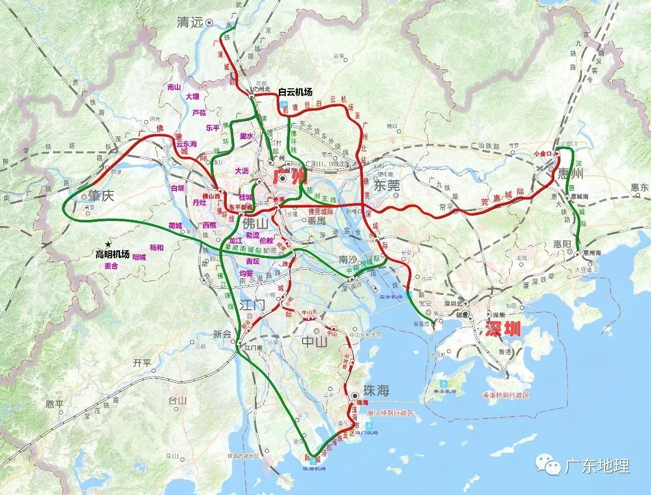 广佛江珠正进行工可研究以及线路的确定,佛山段勘探3月开始,今年底