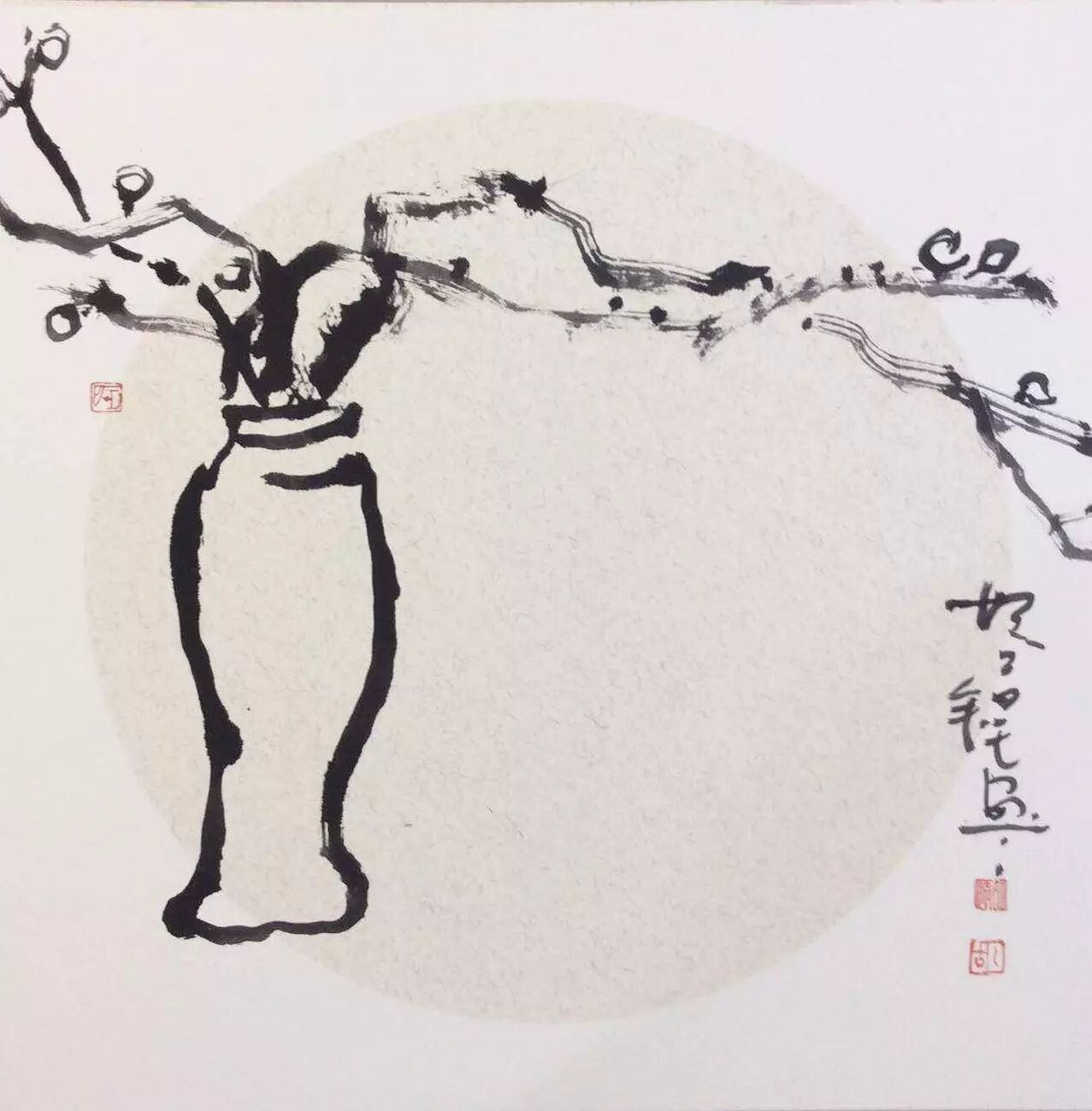 兿海丨心田——胡靖水墨小品花鸟画欣赏