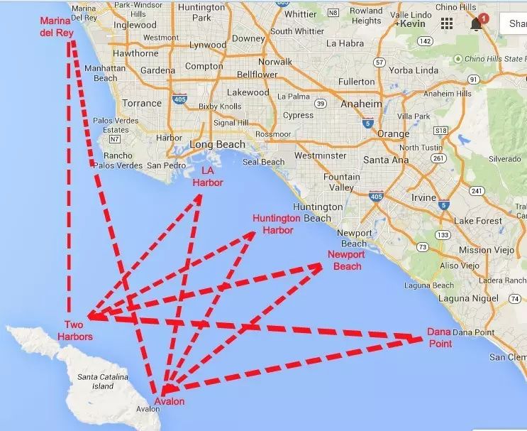 卡特琳娜小岛全名是santa catalina island,在1542年西班牙人第一次