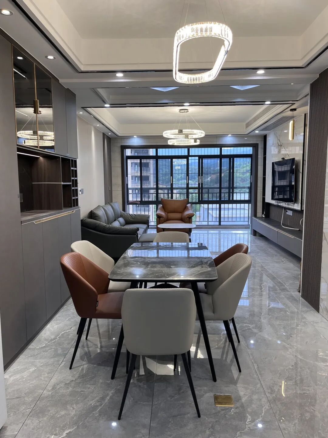 美陶瓷砖案例|140㎡现代轻奢设计，时尚雅致_9