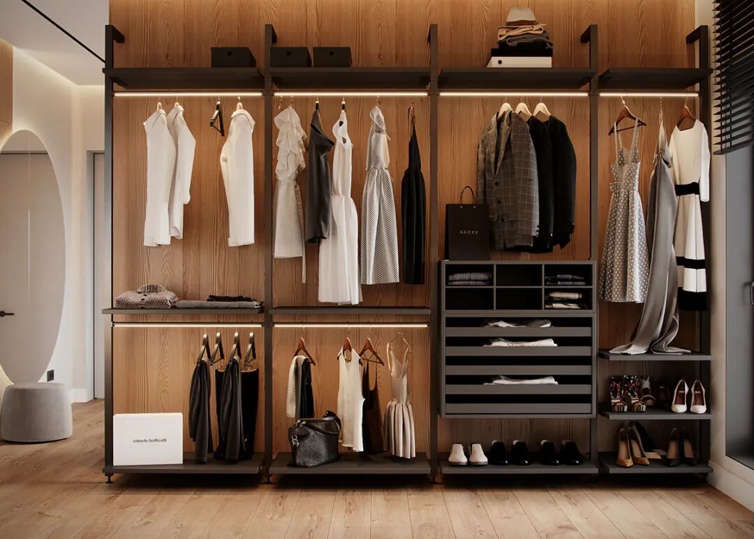 原木轻奢风格装修效果图 极简风格装修效果图_6