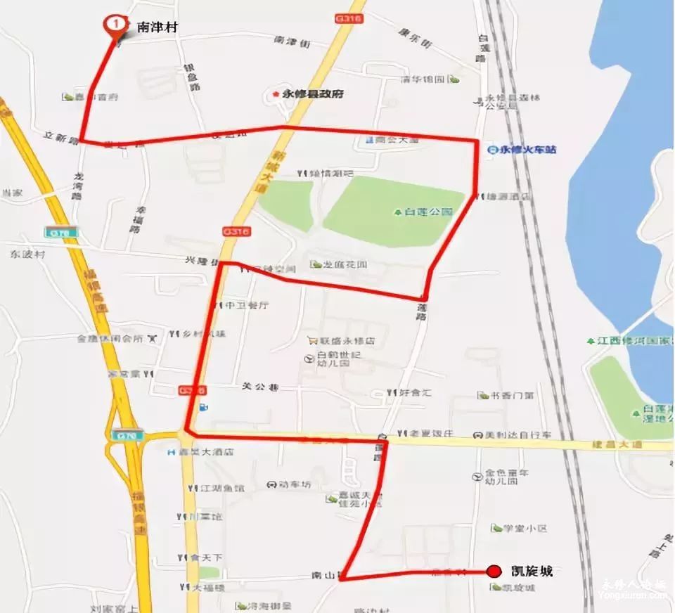 永修县城2条公交线路正式开通图片