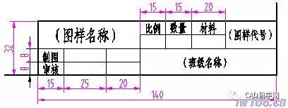 标题栏尺寸国标_180mm标题栏尺寸_标题栏尺寸标准