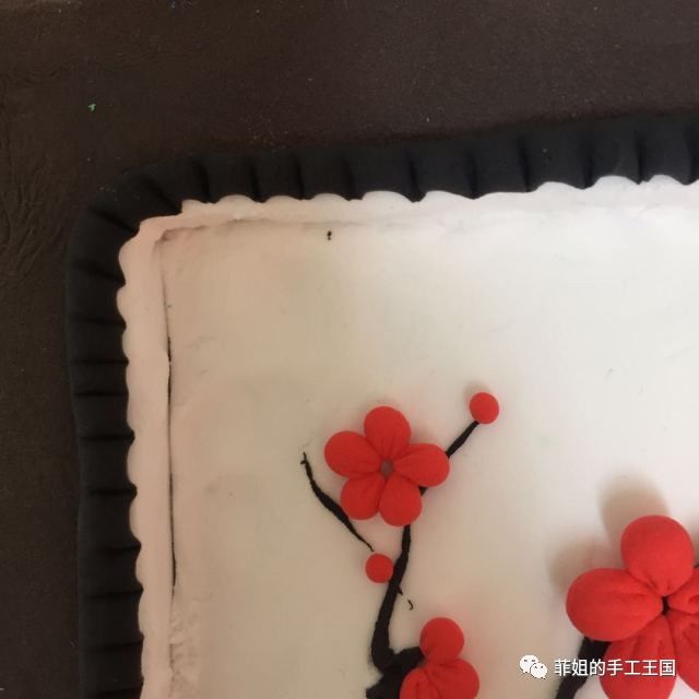 粘土画之——雪上梅花