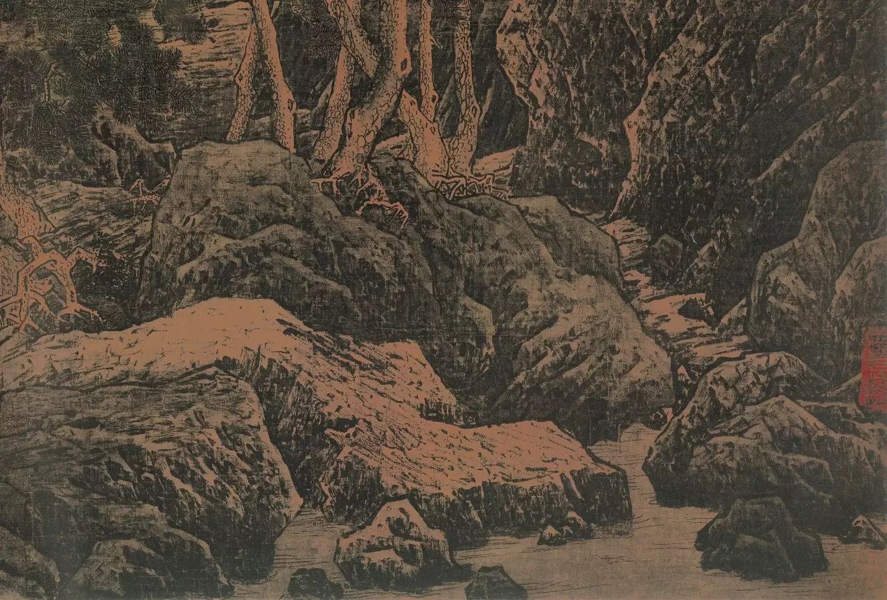 北宋李唐万壑松风图绢本1875x138台北