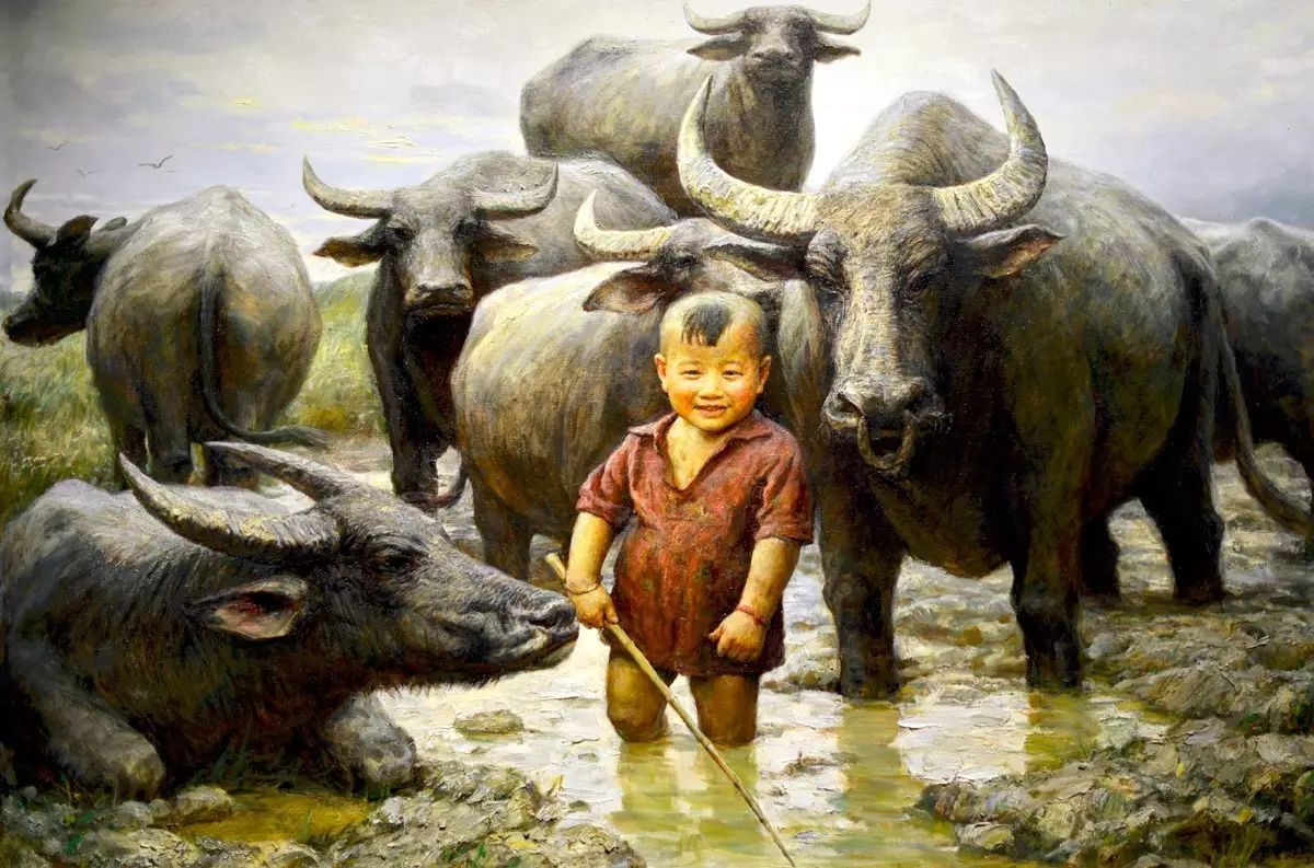 这首童谣说的是以前穷人家的孩子,都要去帮家里干农活,像放牛这种活