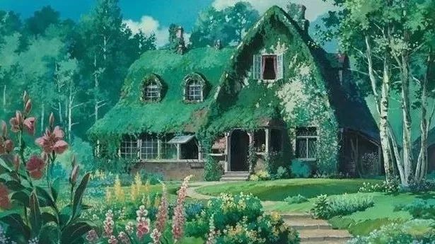 宫崎骏动画截图,想住进动画里的小镇,想生活在他的动画世界里! ​​​​