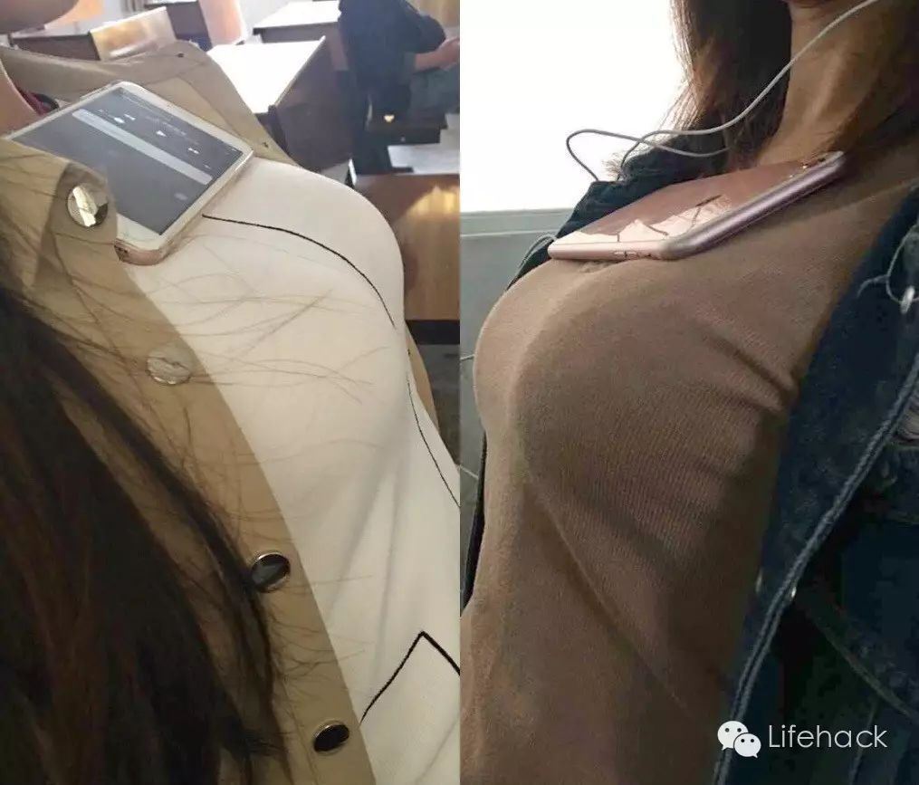 只准看不许摸 以后再也不用发愁手机大没地方放了 这是我和我闺蜜