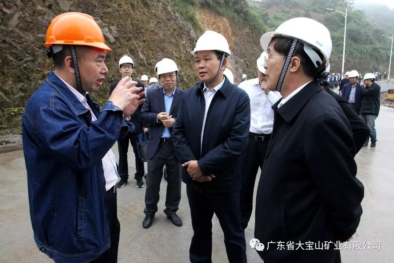 随后,莫高义书记,许光董事长按下启动水晶球,宣布大宝山矿七千吨铜硫