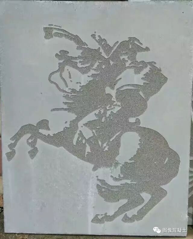 砼画.图像混凝土制作小块测试