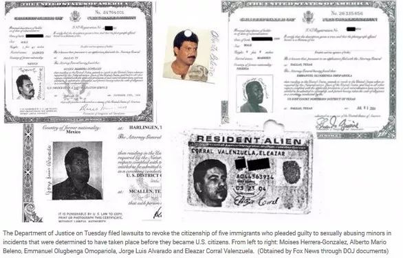 5名入籍者被撤销美国公民身份 只因隐瞒一细节！(图)